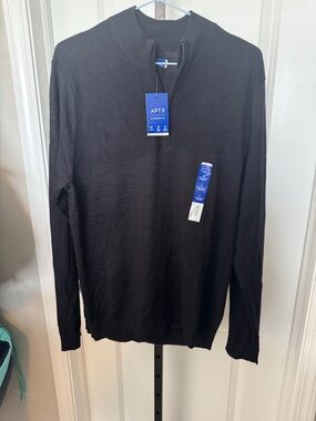 Apt. 9 Men’s Black Quarter-Zip Knit Pullover